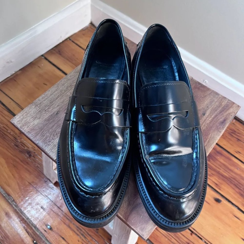 Vagabond Alex Loafer Polished Black Size 39